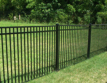 [300 Feet Of Fence] 4' Tall Black Ornamental Aluminum Flat Top Complete Fence Package