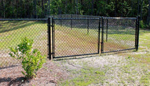 72" Tall - Residential Black Chain Link Double Drive Gate