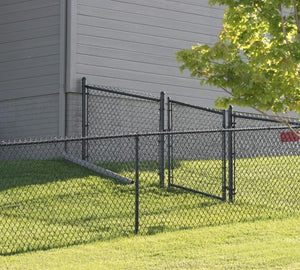 72" Tall - Residential Black Chain Link Single Swing Gate