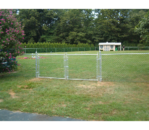 42" Tall - Residential Galvanized Chain Link Double Drive Gate