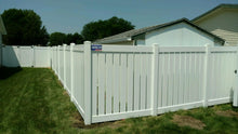 [300' Length] 6' Semi-Privacy 1" Air Space AFC-030 Vinyl Complete Fence Package