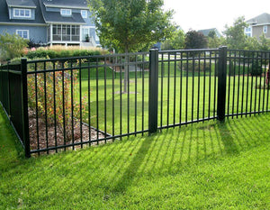 7' Aluminum Ornamental Single Swing Gate - Flat Top Series A - No Arch