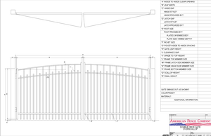 Over Arch Alternating Picket Gate