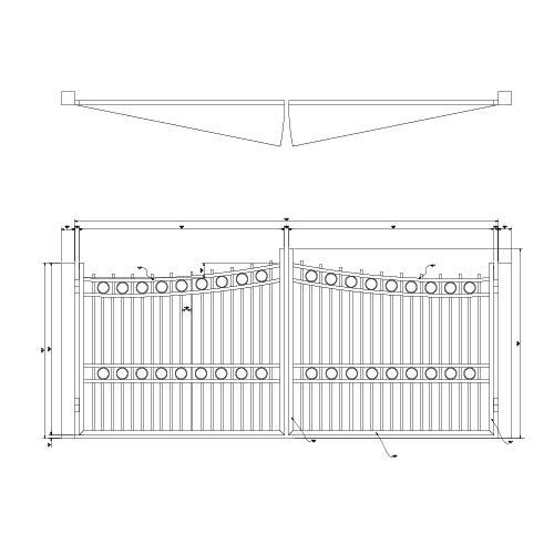 Under Arch Gate with Rings