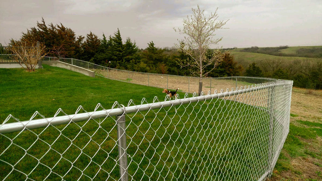 [50' Length] 4' Galvanized Chain Link Complete Fence Package
