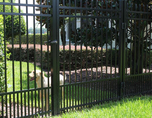 5' Aluminum Ornamental Single Swing Gate - Spear Top Series B - No Arch