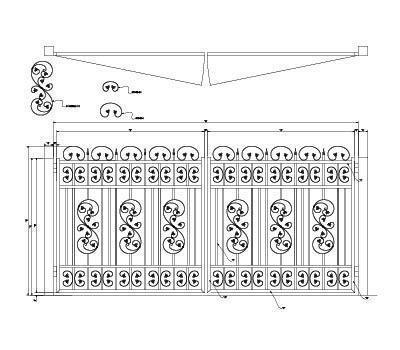 Double Butterfly Ribbon Flat Top, Quad Flare Finials and Six Large Emblem Infill